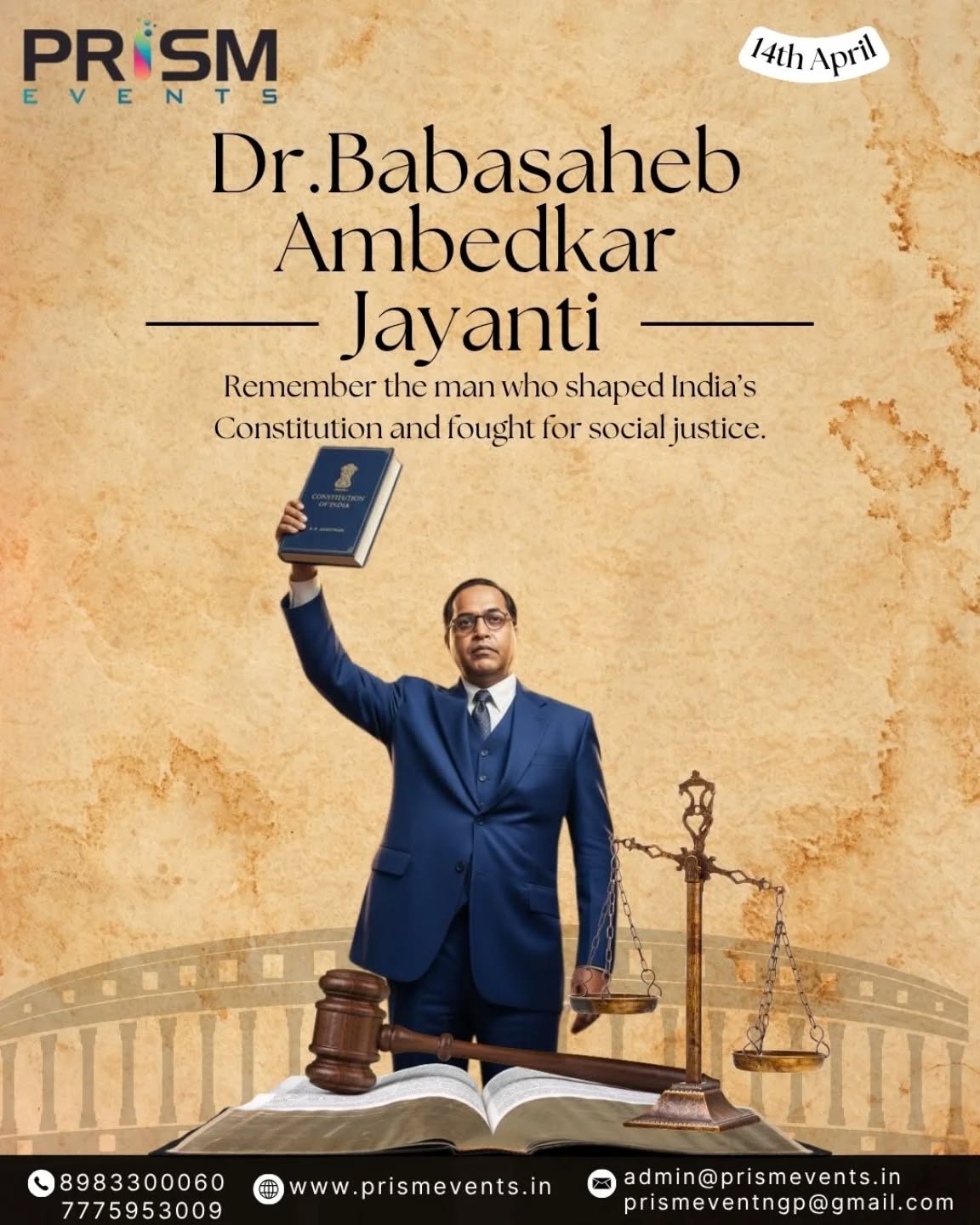 “Inspired by Babasaheb’s vision of equality—spreading smiles for everyone. Happy Ambedkar Jayanti 🙏”